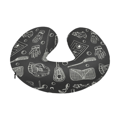 Lacrosse Pattern Print Design 01 U-Shaped Travel Neck Pillow