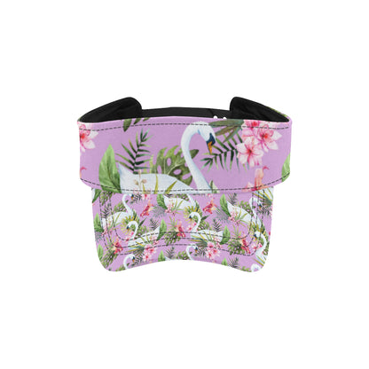 Swan with Flower Pattern Print Design 01 Unisex Sun Visor