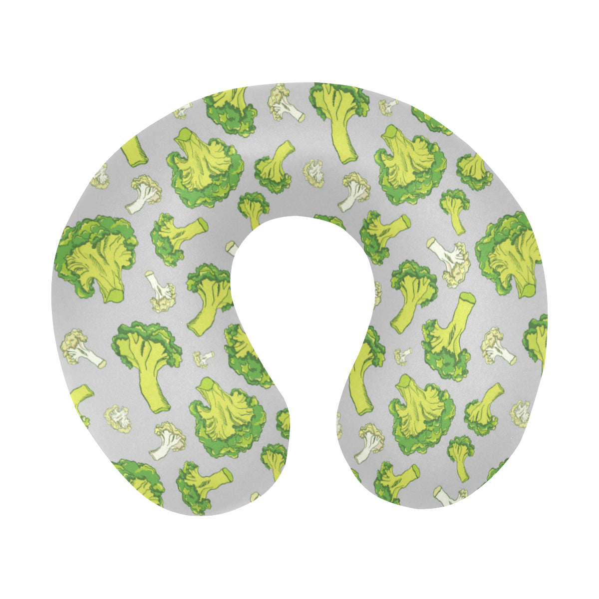 Broccoli Pattern Print Design 03 U-Shaped Travel Neck Pillow
