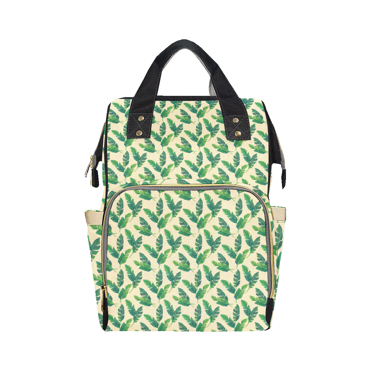 Banana Leaf Pattern Print Design 01 Diaper Bag Backpack