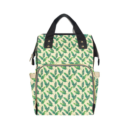 Banana Leaf Pattern Print Design 01 Diaper Bag Backpack