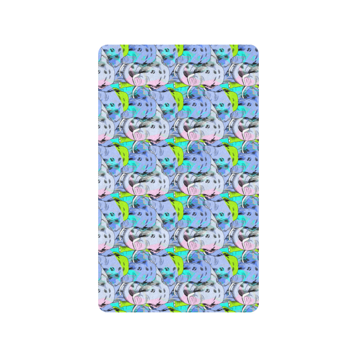 Elephant Art color Print Pattern Rubber Doormat