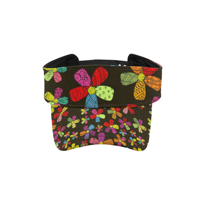 Flower Power Colorful Print Pattern Unisex Sun Visor