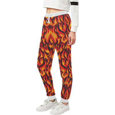 Flame Fire Print Pattern Unisex Sweatpants