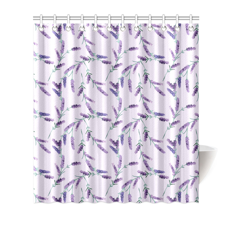 Lavender Pattern Print Design 02 Shower Curtain