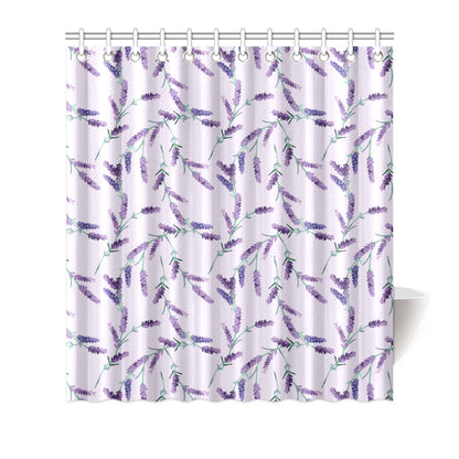 Lavender Pattern Print Design 02 Shower Curtain
