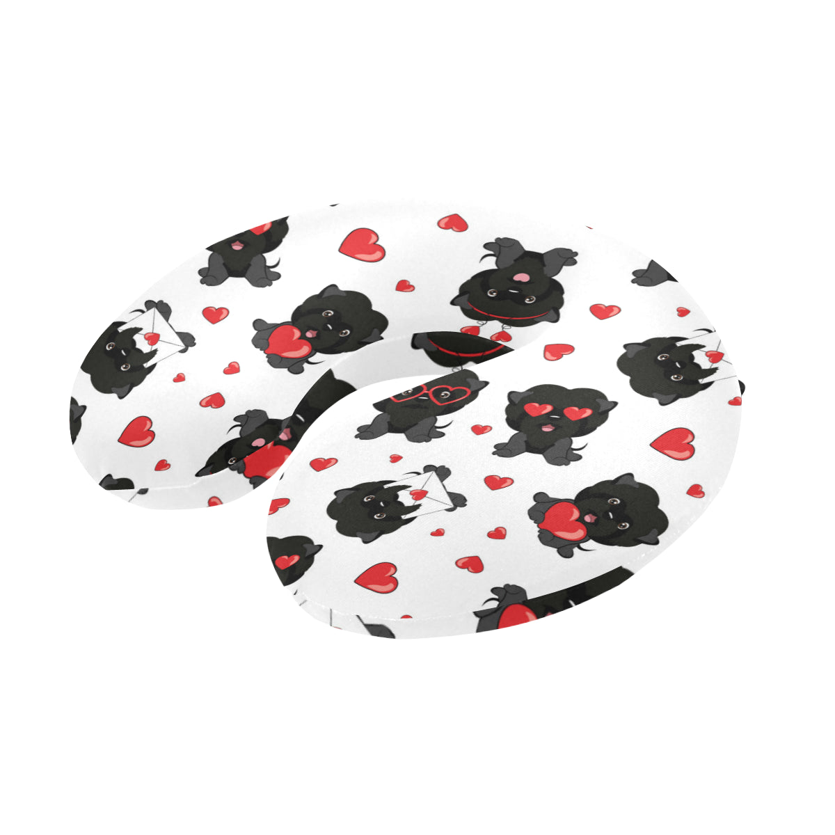 Affenpinscher Pattern Print Design 01 U-Shaped Travel Neck Pillow