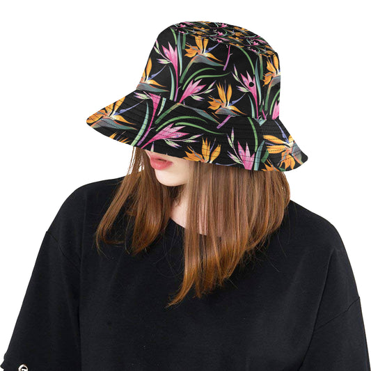 Tropical Flower Pattern Print Design TF017 Unisex Bucket Hat