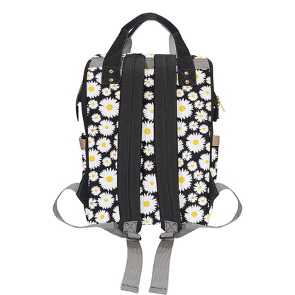 Daisy Pattern Print Design 01 Diaper Bag Backpack