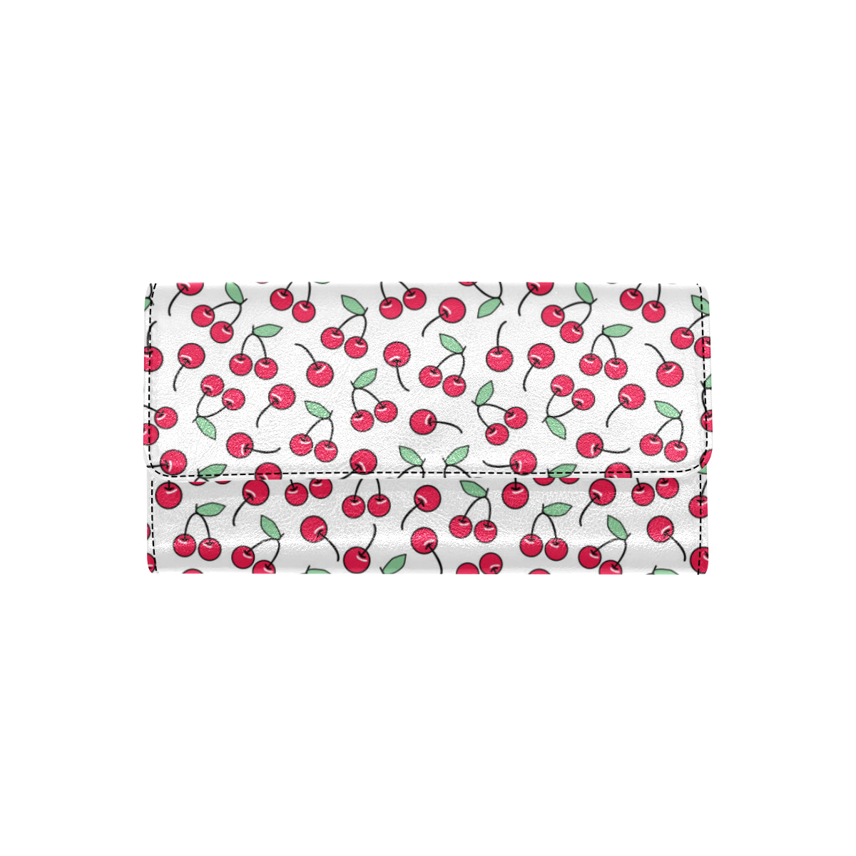 Cherry Pattern Print Design 03 Women's Trifold Wallet