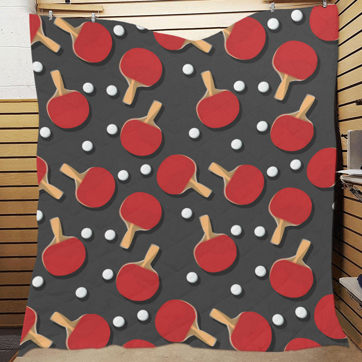 Ping Pong Pattern Print Design A05 Premium Quilt