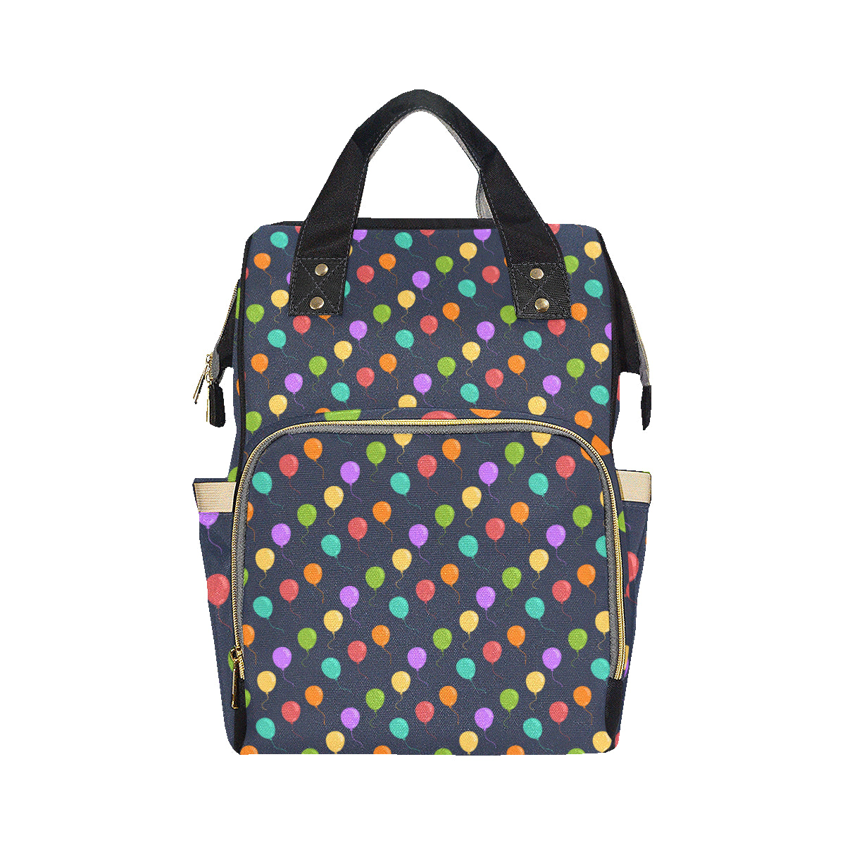 Ballon Colorful Pattern Print Design 03 Diaper Bag Backpack