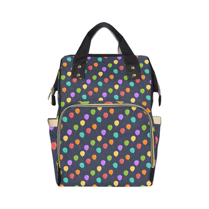 Ballon Colorful Pattern Print Design 03 Diaper Bag Backpack