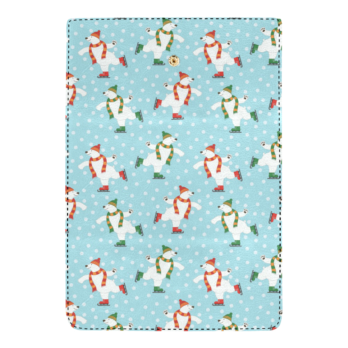 Polar Bear Pattern Print Design PB07 Women's Trifold Wallet
