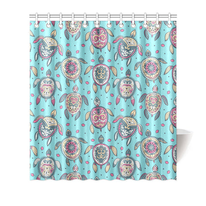Sea Turtle Art Pattern Shower Curtain