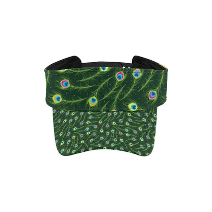 Peacock Feather Green Design Print Unisex Sun Visor