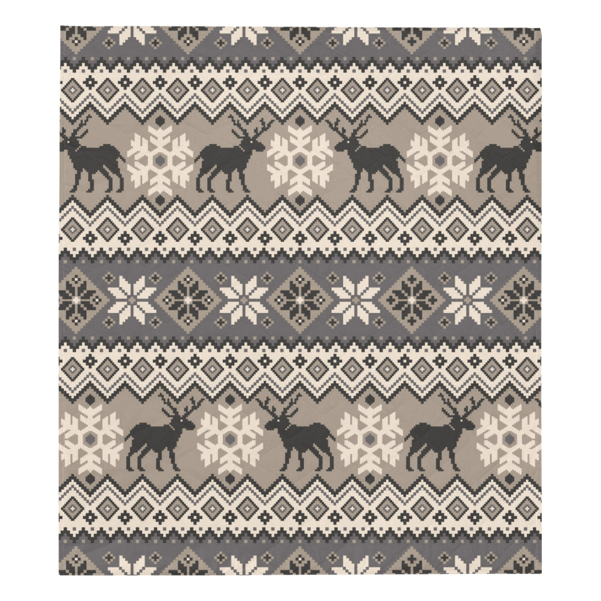 Nordic Pattern Print Design A01 Premium Quilt