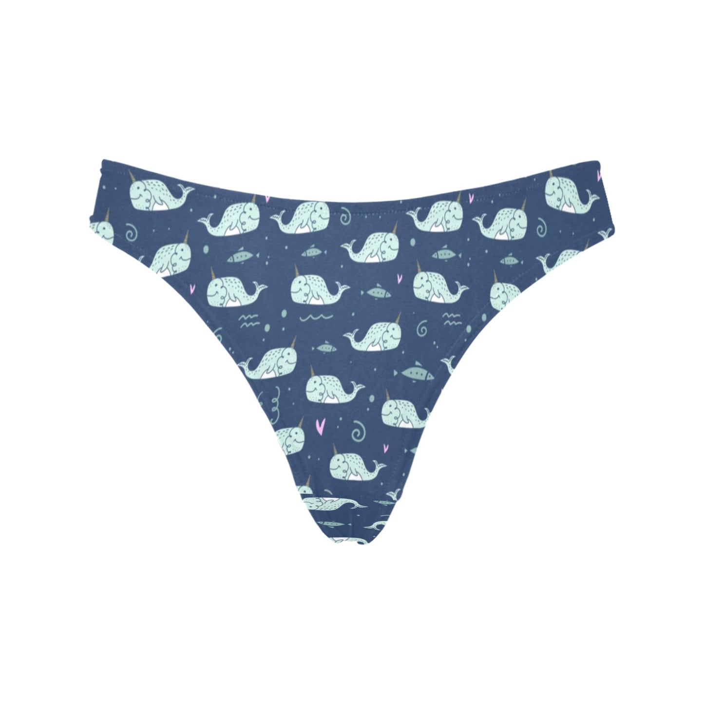 Narwhal Design Print Women's Thongs