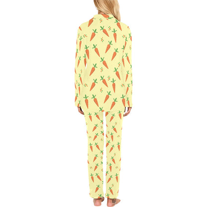 Carrot Pattern Print Design 04 Women's Long Pajama Set