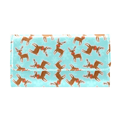 Reindeer Print Design LKS403 Women's Trifold Wallet
