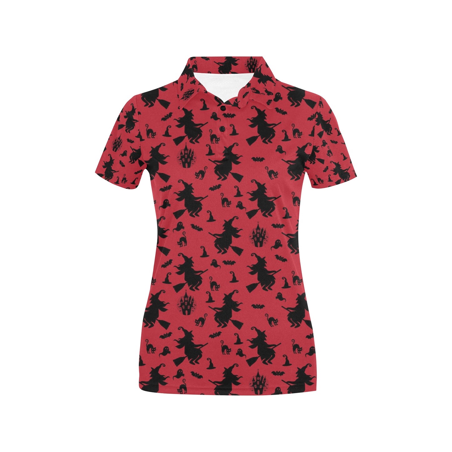 Witch Print Design LKS303 Women's Polo Shirt