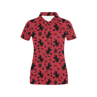 Witch Print Design LKS303 Women's Polo Shirt