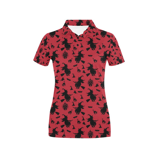 Witch Print Design LKS303 Women's Polo Shirt