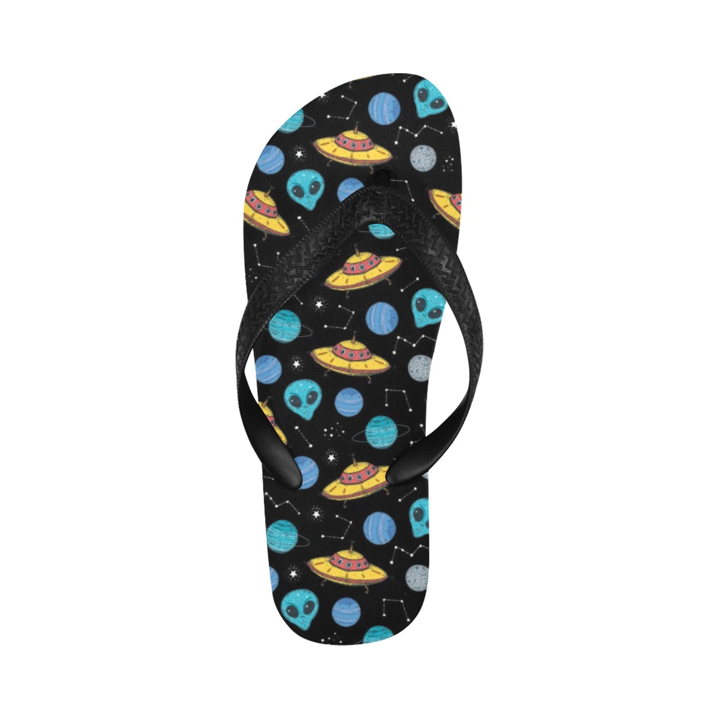 UFO Alien Print Design LKS306 Flip Flops