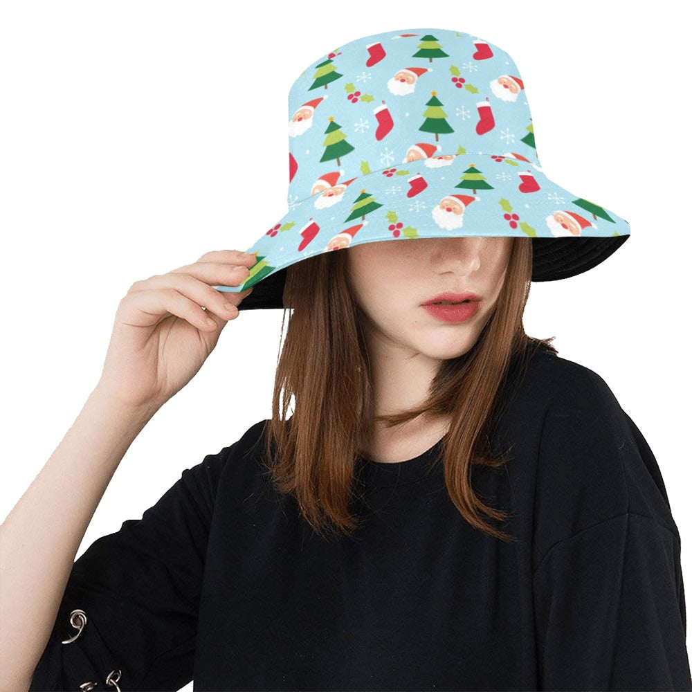 Santa Themed Print Design LKS301 Unisex Bucket Hat