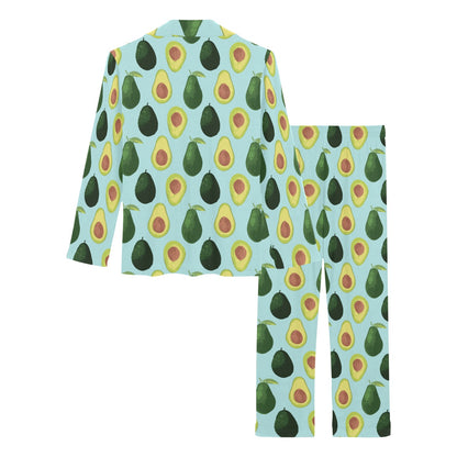 Avocado Pattern Print Design 04 Women's Long Pajama Set
