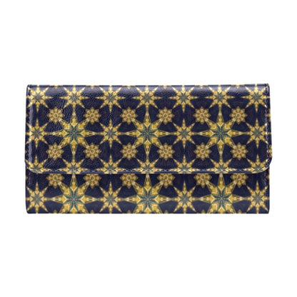 kaleidoscope Gold Print Design Women's Trifold Wallet