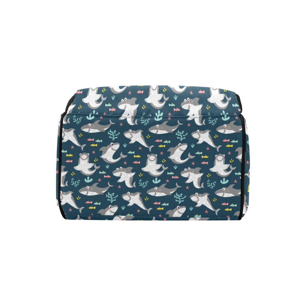 Shark Print Design LKS307 Diaper Bag Backpack