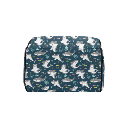Shark Print Design LKS307 Diaper Bag Backpack
