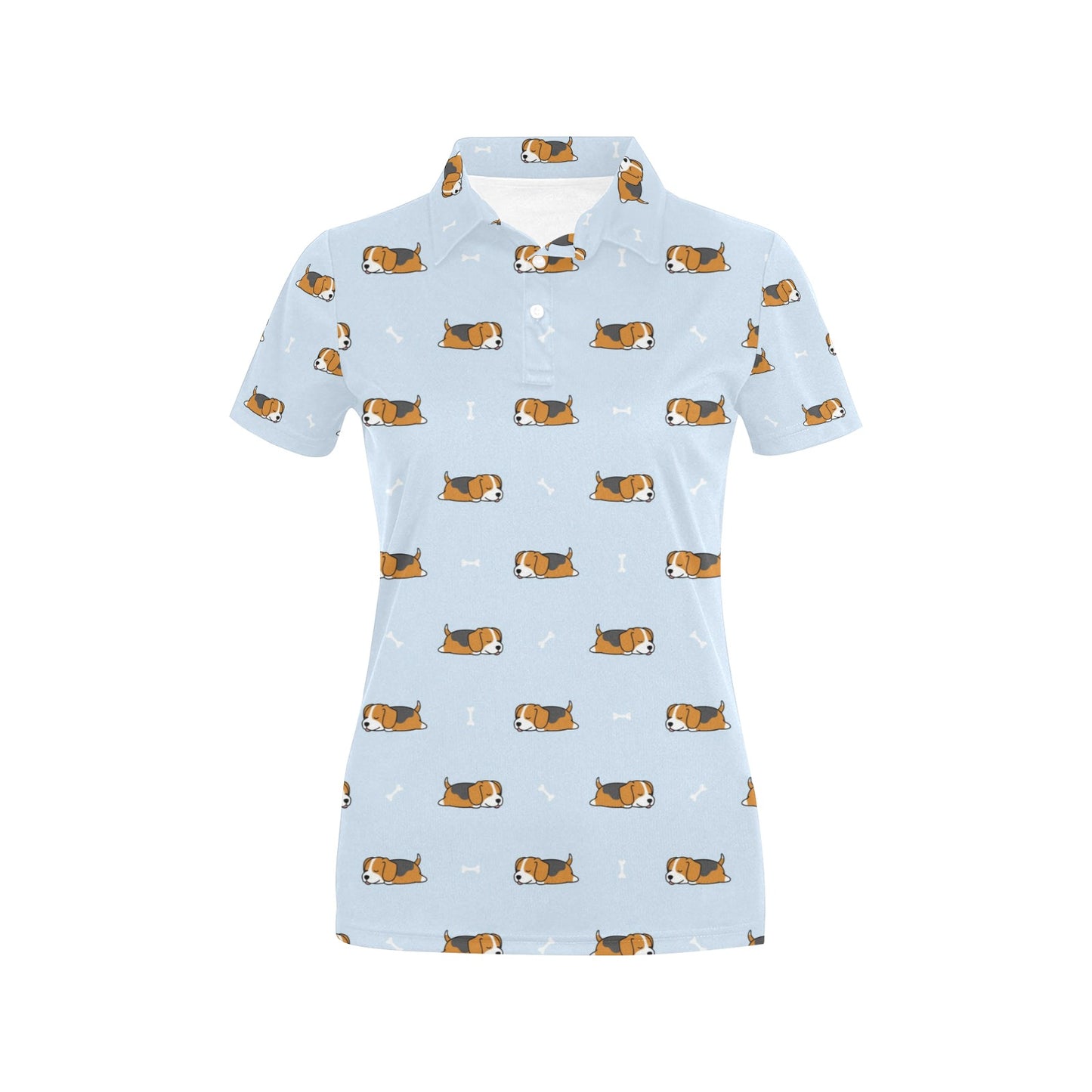 Beagle Pattern Print Design 06 Women's Polo Shirt