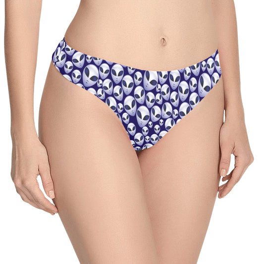 Alien Head Extraterrestrial Women's Thongs