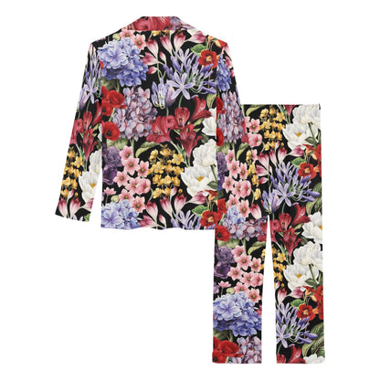 Summer Floral Pattern Print Design SF04 Women's Long Pajama Set