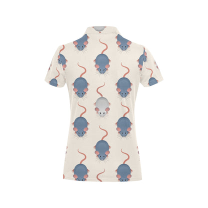 Rat Pattern Print Design 03 Women's Polo Shirt