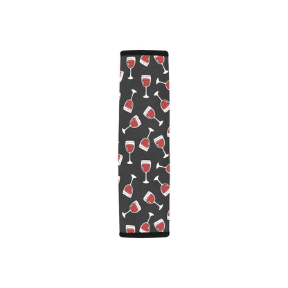 Wine Glass Print Design LKS303 Car Seat Belt Cover