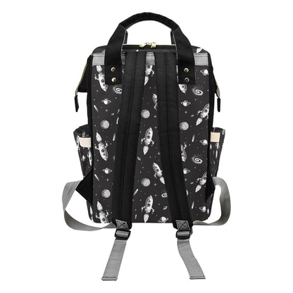 Space Rocket Print Design LKS303 Diaper Bag Backpack