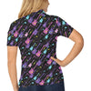 Electric Guitar Pattern Print Design 02 Women's Polo Shirt