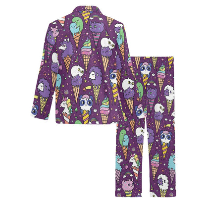 Ice Cream Pattern Print Design IC07 Men's Long Pajama Set