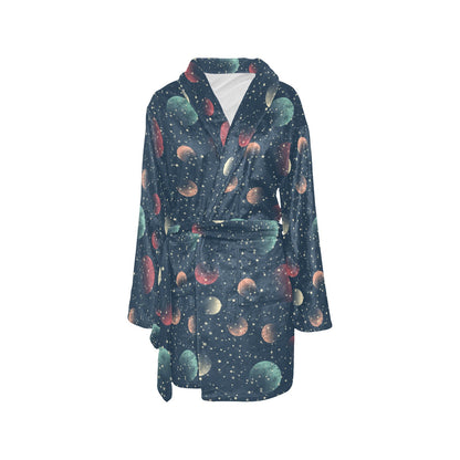 Cosmic Pattern Print Design 04 Women's Fleece Robe