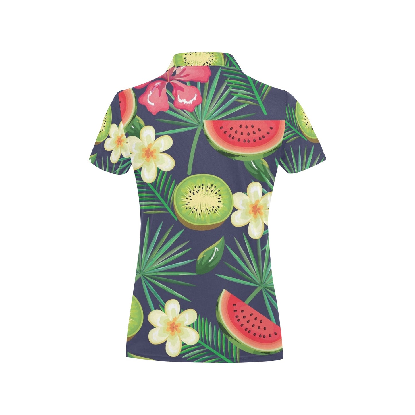 Tropical Fruits Pattern Print Design TF05 Women's Polo Shirt