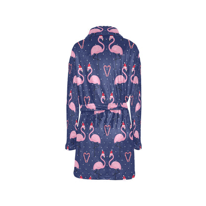 Flamingo Christmas Women's Fleece Robe