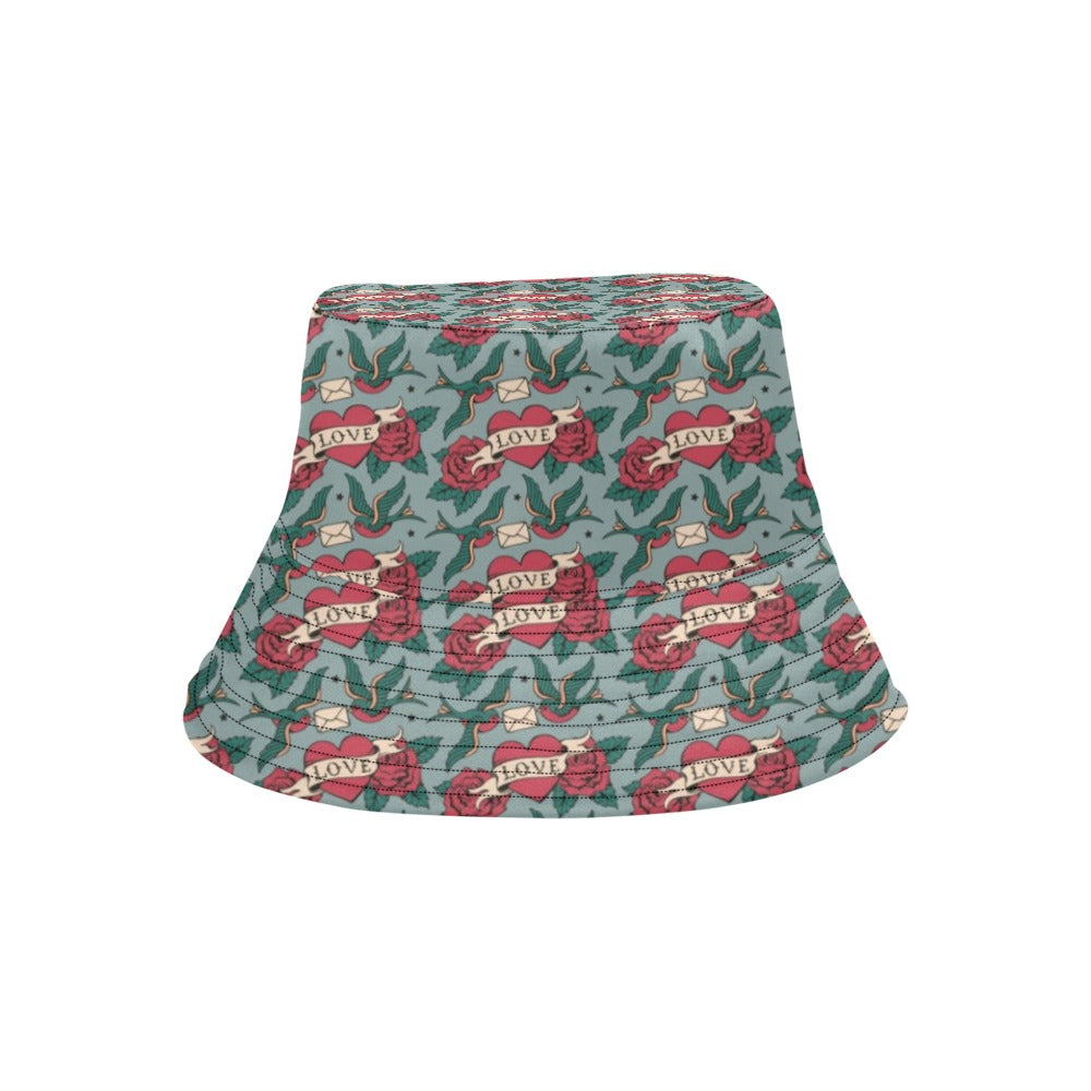 Tattoo Heart Print Design LKS301 Unisex Bucket Hat