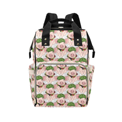 Pig Print Design LKS403 Diaper Bag Backpack