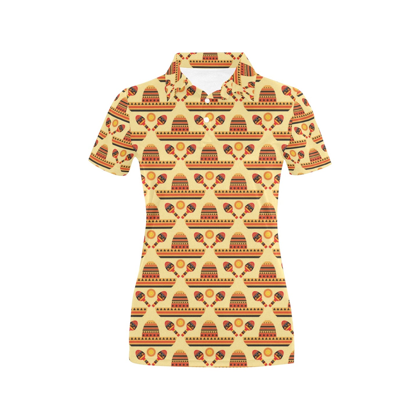 Maracas Print Design LKS403 Women's Polo Shirt
