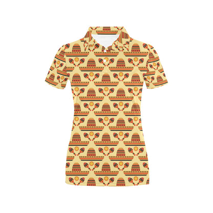 Maracas Print Design LKS403 Women's Polo Shirt