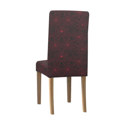 Spider Web Red Print Design LKS302 Dining Chair Slipcover
