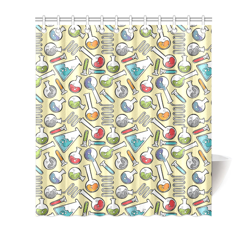 Chemical Pattern Print Design 04 Shower Curtain